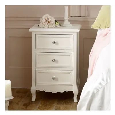 White Drawer Bedside Table - Victoria Range