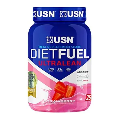 Diet Fuel UltraLean Strawberry 1KG: Meal Replacement Shake, Diet Protein Powders for Weight Cont