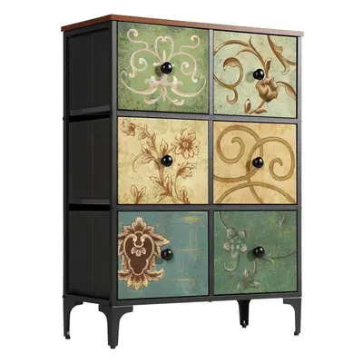 (29.8D x 67.5W x 92H cm (6 Drawers)) Drawer chest, drawers fabric bedroom dresser storage drawin