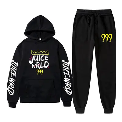 (M, black) New Juice World Hoodie Suit Sweatshirt + Jogging Pants Juice Wrld Juice Wrld Juice Wr