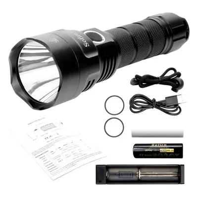 (black) Sofirn C8g Powerful Led Tactical Flashlight Sst40 2000lm Recharge Battery Torch With Atr