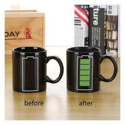 (green) Hi Color Changing Coffee Cup Creative Good Morning Color Changing Cup Ceramic Mug