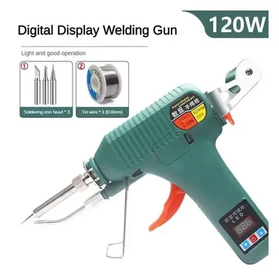 (Type 8) Digital Display Manual Soldering Gun Hand-held Automatic Tin Feeding Welding Machine Hi