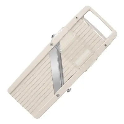 Jumbo Japanese Mandoline, White, Safety Guard Included - Includes 3x Interchangeable Blades: Fin