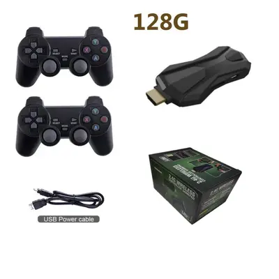 (as the picture, 128G,20000+Games) D10 Game Console Sensitive Non-delayed Plug Play 2.4g Wireles