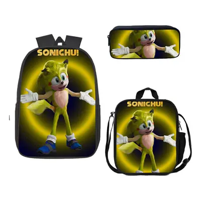 (20) Sonic Piece School Bag Lunch Bag Pencil Case Kids Set