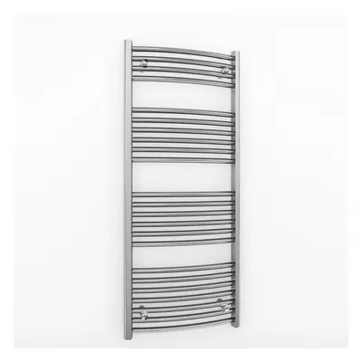 (550 x mm (BTU: 1448)) 550mm Wide Chrome Curved Towel Rail Radiator