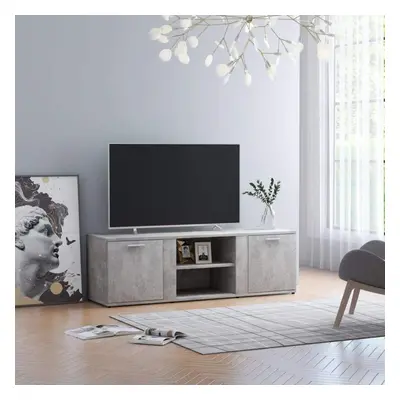 TV Cabinet Concrete Grey 120x34x37 cm Chipboard