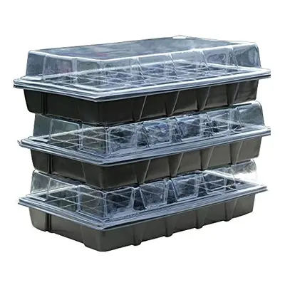 Gravel Tray and Lid, Seed & Plugs Plastic Propagator Growing Tray Cell Tray for Greenhouse and G