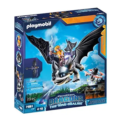 DreamWorks Dragons Dragons: The Nine Realms - Thunder and Tom, Dragon Figure with Shooting Funct