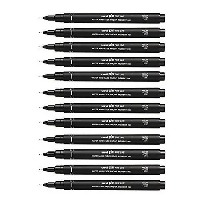 Uni Ball Pin Black Technical Drawing Marker Pen 0.1mm - Box of Pens