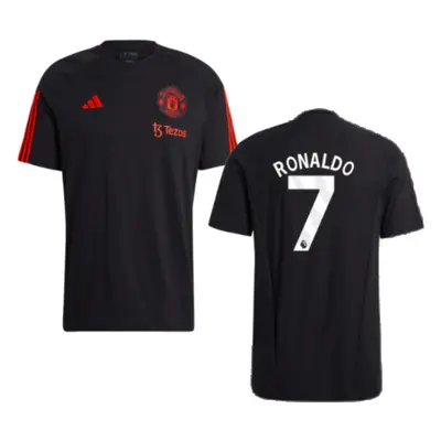 (M) Man Utd Training Tee (Black) (Ronaldo 7)