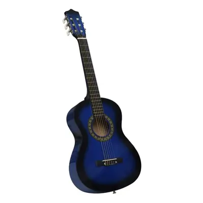 vidaXL Classical Guitar for Beginner and Kids Blue 1/2 34" Music Instrument