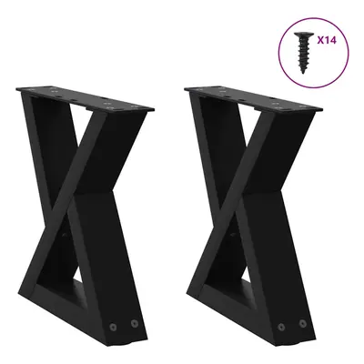 (black, x (30-31.3) cm) vidaXL Coffee Table Legs pcs Black 60x(30-31.3) cm Steel