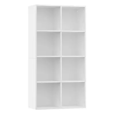 vidaXL Book Cabinet/Sideboard White Engineered Wood Bookshelf Book Stand Rack