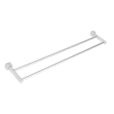 (Double) Aluminum Double Single Shelf Wall Mounted Towel Holder Bathroom Rack