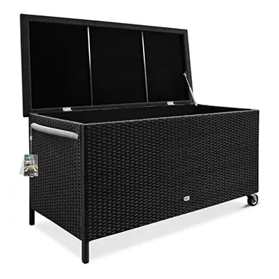 CASARIA support box poly rattan stainless aluminum frame rollable automatic lift garden chest ga