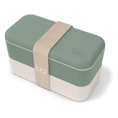 (Green Natural) With compartments - tier leak proof lunch box for work/school lunch packing and 