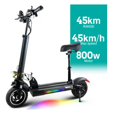 EMOKO HVD-3 Electric Scooter 800W 48V 15Ah 50kmh 10" Tires with Seat