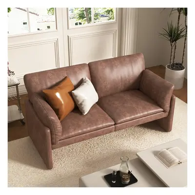 (Brown) YODOLLA172cm Leather Sofa Couch Seater Love Seat