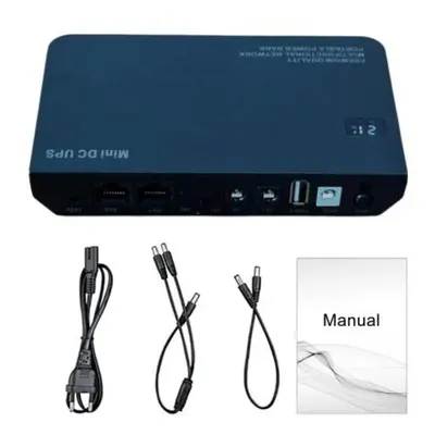 (black, 10400mAh) Uninterrupted Backup Power Multi-output Design Intelligent Monitoring System O