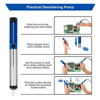 (110V & US Plug) Soldering Iron Kit,80w Lcd Digital Soldering Gun Adjustable Temperature Welding