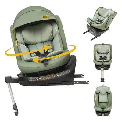 (i-Size/ECE R129/ E4, 40-150cm, Green) Jovikids Car Seat with isofix years Group 0/1+2+3