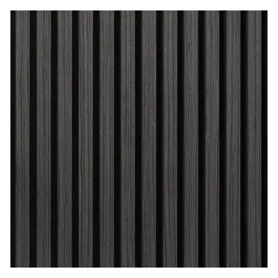 (Panel Black Oak 2400x600mm) Acoustic 3D Timber Oak Slatted Wall Panel - 2400x600 - Natural Deco