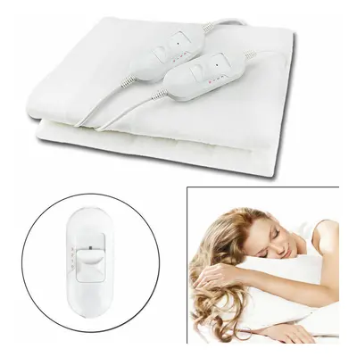 (King With Dual Controller) Electric Blanket Heated Under Luxury Single Double King Size Bed Was