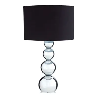 Premier Housewares Cameo Touch Black Fabric Shade Table Lamp