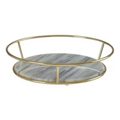 Premier Housewares White Marble / Brass Finish Fruit Basket