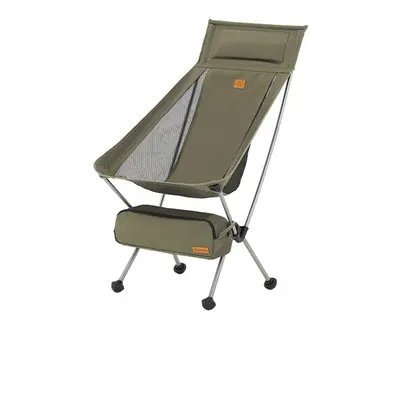 (Green, L) Camping Chair Lightweight Compact Folding Moon Chairs Breathable Comfortable Portable