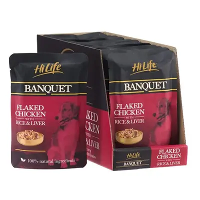 HiLife Banquet - Wet Dog Food - Flaked Chicken Breast, Rice, Liver - 100% Natural Ingredients, P