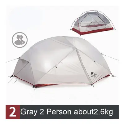 (2 person) Custom Mongar 2 People Waterproof Double Layer Outdoor Tent Aluminum Rod Gray Ultrali