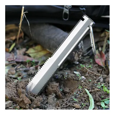 Pure Titanium Hand Shovel Outdoor Camping Sawtooth Shovel Multifunction Small Tools Knife Portab