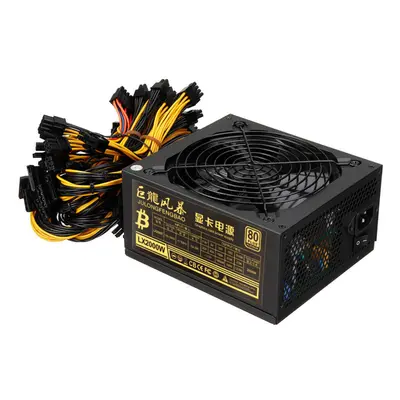 2000W Miner Graphics Card Power Supply For Mining 180~240V 80Plus Platinum Certified ATX PSU