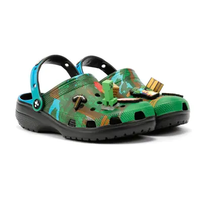 (Green, (Adults')) Crocs Minecraft Classic Kids Multi Clogs