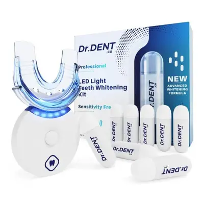 DrDent Professional LED Teeth Whitening Kit - Sensitivity Free Formula - Teeth Whitening Gel Pod