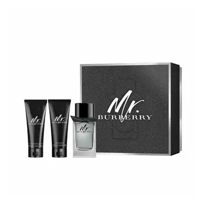 Burberry Mr Burberry Pcs Set For Men: 3.3 Eau De Toilette + 2.5 After Shave Balm + 2.5 Body Wash