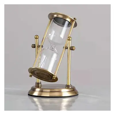 Brass Sand Clock - Rotating & Engraving - Large Antique Hourglass