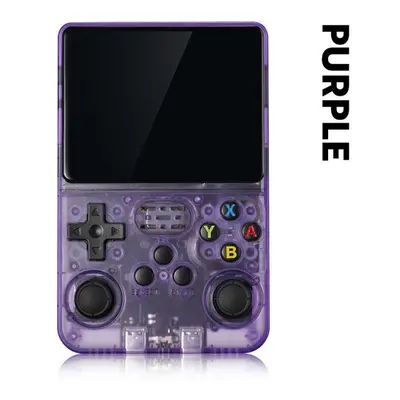 (purple, 128GB) R36s Retro Handheld Video Game Console Linux System 3.5 Inch Ips Screen Mini Vid