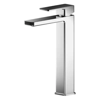 Square High-Rise Mono Basin Mixer Tap - Chrome