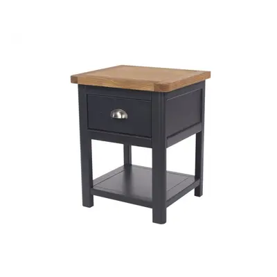 Home Source Coniston Drawer Blue Bedside Table Unit