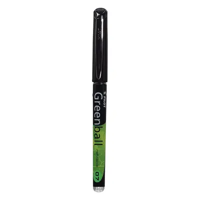 Pilot Begreen Recycled Greenball Liquid Ink Rollerball 0.7 mm Tip - Black, Box of