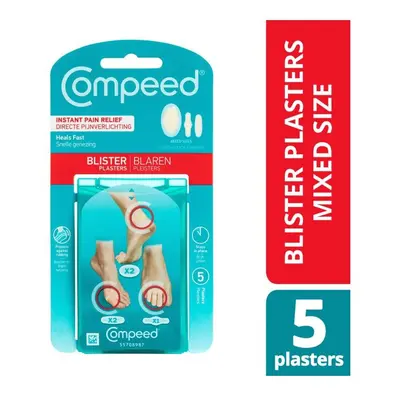 Compeed Hydrocolloid Blister Plasters Mixed Ideal For Sports Activities. Sizes 5's