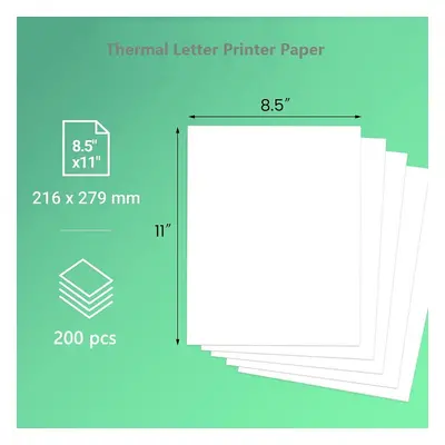 (Letter Normal Thermal Pri) Thermal Paper A4 Print Paper Thermal Printer Label Maker For M08f A4