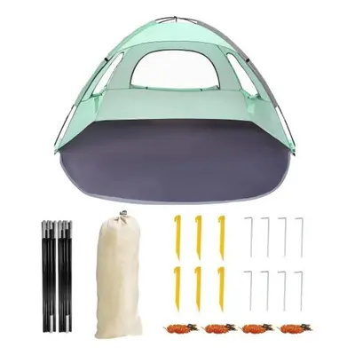 (green, S) Outdoor Beach Tent Portable Waterproof Uv Protection Breathable Easy Setup Foldable S