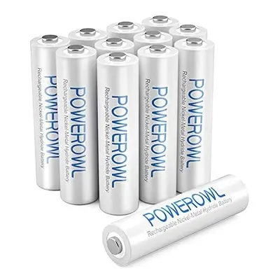 POWEROWL AAA Rechargeable Batteries Pack, High Capacity Rechargeable AAA Batteries 1000mAh 1.2V 