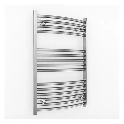 (550 x mm (BTU: 954)) 550mm Wide Chrome Curved Towel Rail Radiator