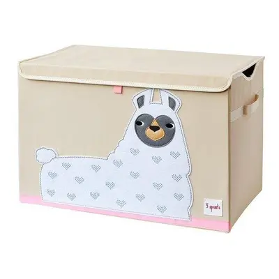 3 Sprouts Collapsible Multipurpose Toy Chest Storage Trunk Organizer Bin, Llama